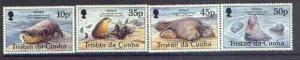 Tristan da Cunha 1995 Seals set of 4 unmounted mint SG 58...