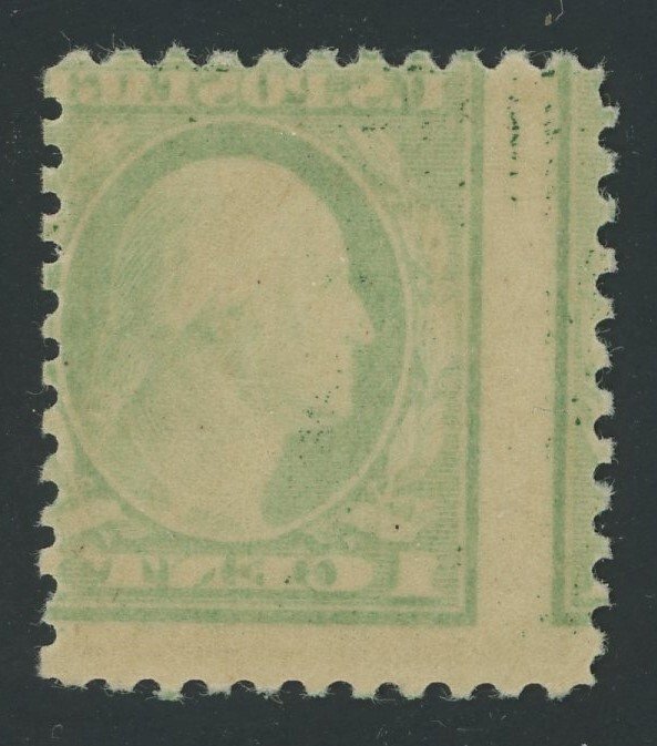 USA 498 - 1 cent Perf 11 - VF/XF Mint-nh with full offset on reverse