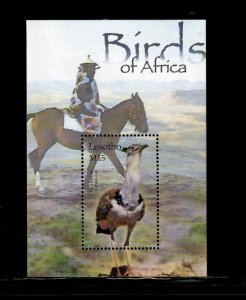 Lesotho 2004 - Birds Horses - Souvenir Stamp Sheet - Scott #1349 - MNH