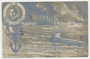 Picture Postcard Germany 1914 Card Submarine U9 - British Cruisers Cressy - Hogu