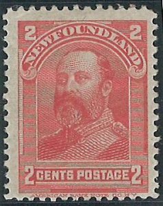 Scott: 82 Newfoundland - King Edward VII - Mint Hinged