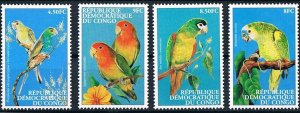 Congo MNH 1528-31 Parrots Cockatoos 2000