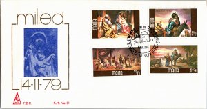 Malta, Worldwide First Day Cover, Christmas