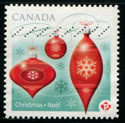 2413 Canada P Xmas: Ornaments, used