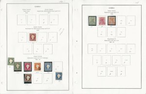 Gambia, Africa Stamp Collection on 17 Steiner Pages, 1869-1977, JFZ