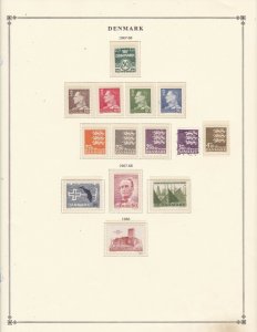 Denmark stamps, small collection of 14, 1 used, rest MNH OG ,'67-'6...