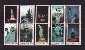 St Vincent 980-980I Set MNH Statue of Liberty (A)