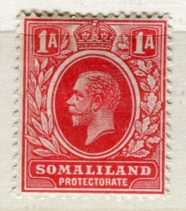 SOMALILAND; 1920s early GV issue Mint hinged 1a. value