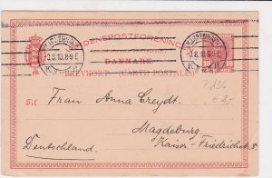denmark 1910 stamps cover ref 19638