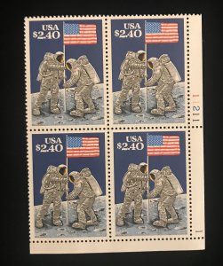 2419 Plate Block of 4, MNH, First Priority Mail Stamp issued 1989