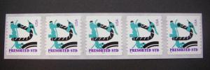 Scott 3228a, 10 cent Bicycle, PNC5 #666, MNH Coil Beauty