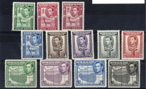 Somaliland 1938 Side face set fine mint sg93-104 cat £150