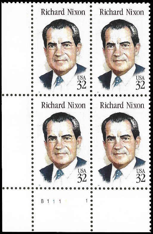 PCBstamps   US #2955 PB $1.28(4x32c)Richard Nixon, MNH, (2)