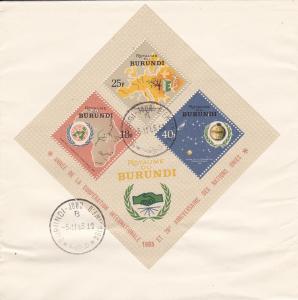 Burundi # 140a, ICY Year, Perf & Imperf, 1st Day Covers