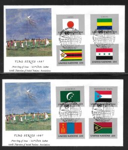 United Nations NY 499-514 1987 Flags WFUNA Cachet FDC First Day Cover