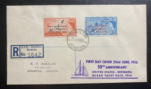 1956 Hamilton Bermuda First Day Cover FDC 50th Anniversary Ocean Yacht Race