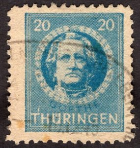 1945, Germany, Thuringia 20pf, Used, Sc 16N7