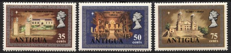 Antigua SC#292-294 Christmas St John Cathedral (1972) MNH