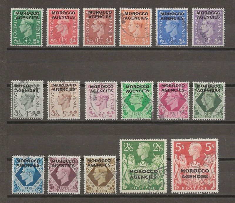 MOROCCO AGENCIES 1949 SG 77/93 USED Cat £250