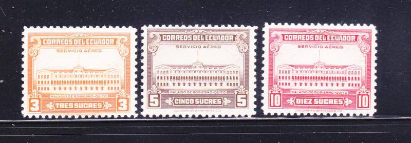 Ecuador C128-C130 Set MH Government Palace Building (C)