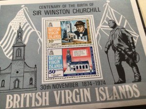 Sir Winston Churchill Virgin Islands  mint never hinged stamps A13483