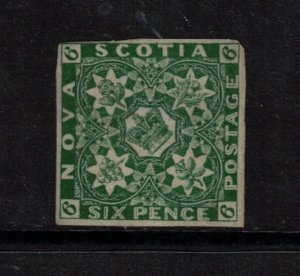 Nova Scotia #5 Mint Fine Unused (No Gum) Light Horizontal Crease **With Cert.**