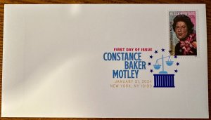 US # 5830 Constance Baker Motley FDC Digital Color Postmark (DCP) 2024