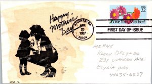 ACE FDC 1987 SC #2274a Mother's Day - Atlanta GA - Single - D101