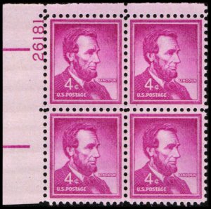 US #1036a LINCOLN MNH UL PLATE BLOCK #26181