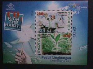 INDONESIA 2008  SC#2143  ENVIRONMENTAL CARE -KICK THE HABITMNH S/S VERY FINE