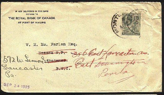 MONTSERRAT 1925 GV 2d on cover to Bahamas redirected to USA................94789