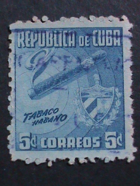​CUBA-1948 SC # 421-2 CUBA CIGARS MANUFACTURE STAMPS- THE MOST HARD TO FIND