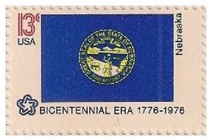 US 1669 State Banners Nebraska 13c single MNH 1976