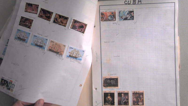 CUBA COLLECTION ON STOCK SHEET, MINT/USED