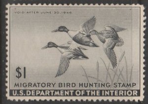 U.S. Scott Scott #RW12 Duck Stamp - Mint NH Single