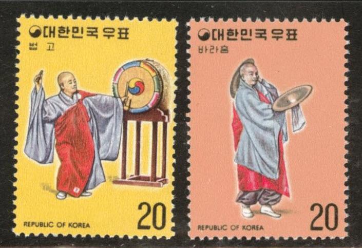 Korea Scott 938-939 MNH** 1975 folk dancers 