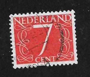 Netherlands SC# 343 - Numeral, red  orange, wmk 202 - used