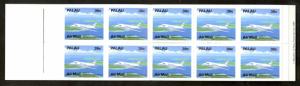 PALAU 1989 $3.90 AIRCRAFT BOOKLET Sc C19a MNH