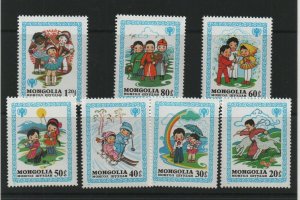 Thematic stamps MONGOLIA 1980 NURSERY TALES 1326/32 mint