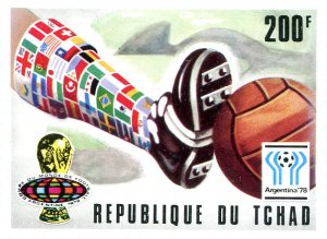 Chad 1978 FOOTBALL THE FIFA WORLD CUP ARGENTINE s/s Perforated Mint (NH) #3