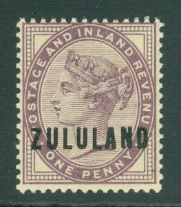 SG 2 Zululand 1888-93. 1d deep purple. Fine unmounted mint CAT £28