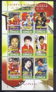 Somalia 2010 Chinese Table Tennis Women China m/s MNH