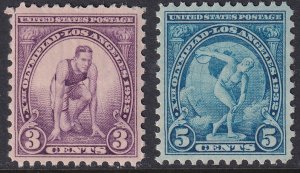 718 / 719 U.S. 1932 Olympic Games complete set MNH CV $4.90 Stock #7