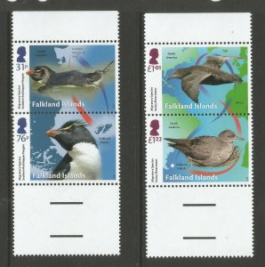Falkland Islands 2018 MNH Migratory Species Penguins 4v Set Birds Stamps