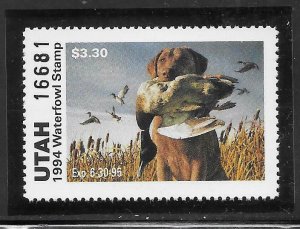#UT9 Utah MNH 1994 STATE DUCK STAMP