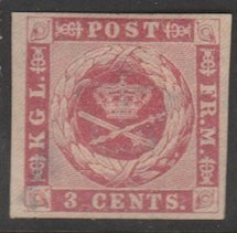 U.S. Scott Scott #1 Danish West Indies - Possession Stamp - Mint Single