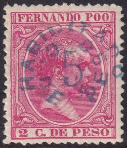 Fernando Po 1896 Sc 23 MH* thin in centre