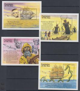 Sierra Leone Sc 1934-1973 MNH. 1996 Fantasies of the Sea, 40 Souvenir Sheet set