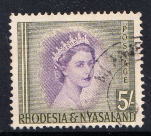 RHODESIA & NYASALAND  # 153 used - the 5 shilling value = S.G. 13