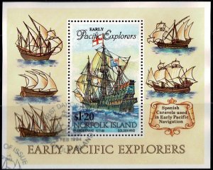 Norfolk Island 1994 Early Pacific Explorers  Minisheet Used